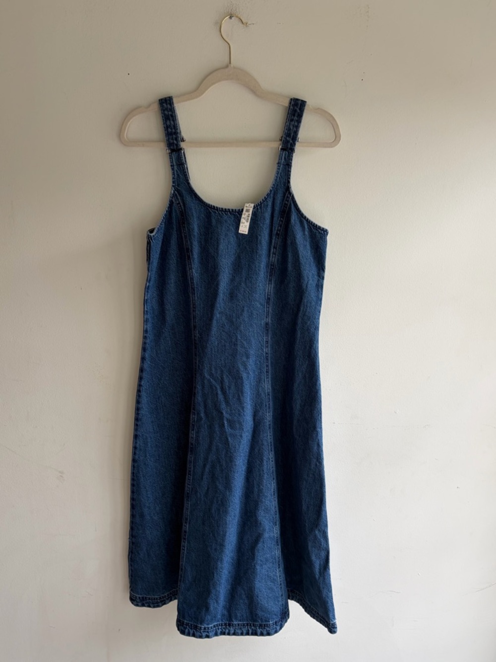 NWT! MADEWELL Denim Scoopneck Midi Dress Size Small - Picture 5 of 8
